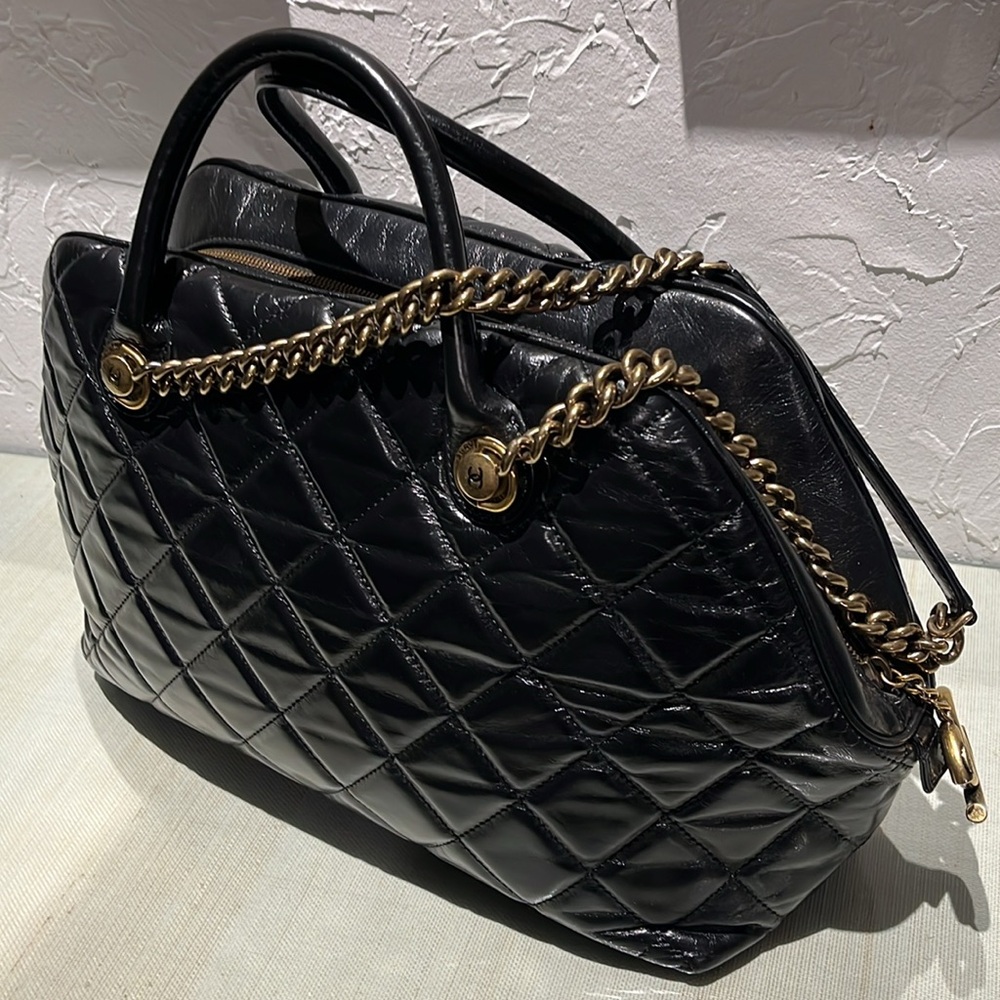 CHANEL CC GHW Chain Hand Shoulder Bag Calfskin Leather#18207685 Black - Picture 3 of 15